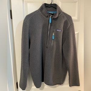 EUC Patagonia Grey Casual Fleece Sweater Med